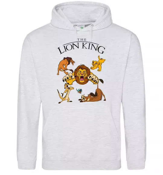 Мужская толстовка (худи) The Lion King set Серый меланж фото