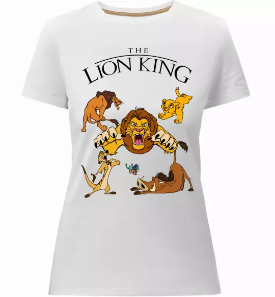 Жіноча преміум футболка The Lion King set Білий фото