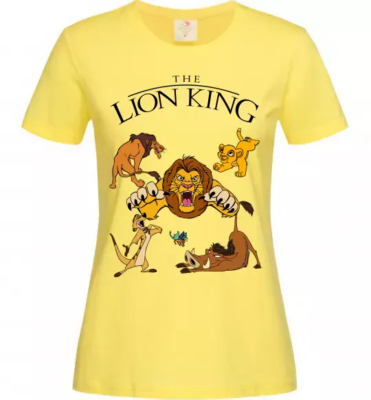 Жіноча футболка The Lion King set Лимонний фото