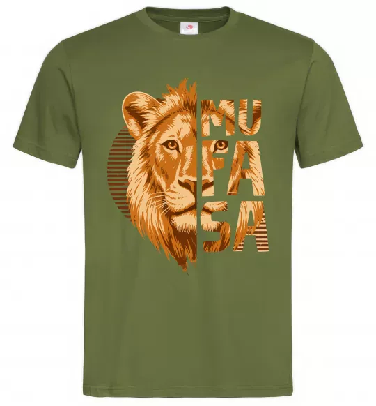 Мужская футболка Lion King Mufasa Оливковый фото