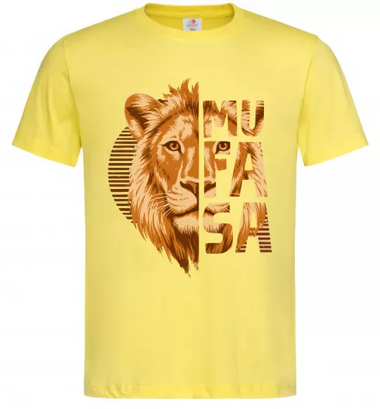 Мужская футболка Lion King Mufasa Лимонный фото