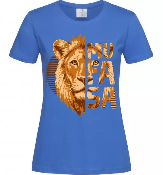 Женская футболка Lion King Mufasa Ярко-синий фото