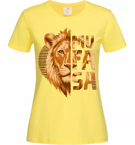 Женская футболка Lion King Mufasa Лимонный фото