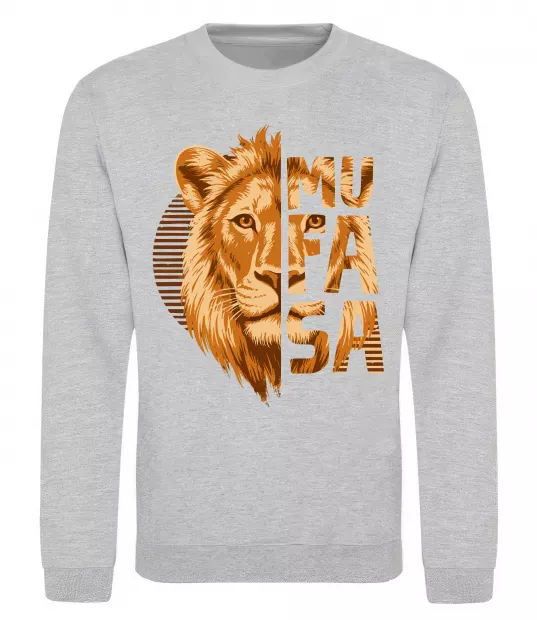 Свитшот Lion King Mufasa Серый меланж фото