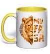 Чашка с цветной ручкой Lion King Mufasa Солнечно желтый фото