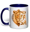 Чашка с цветной ручкой Lion King Mufasa Глубокий темно-синий фото
