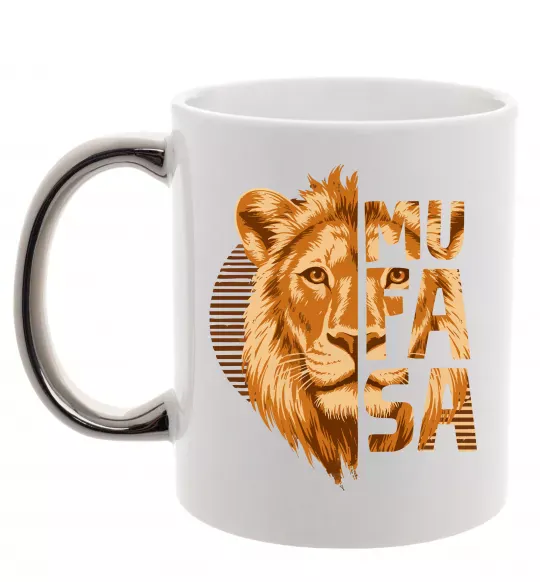 Чашка с цветной ручкой Lion King Mufasa Серебро фото