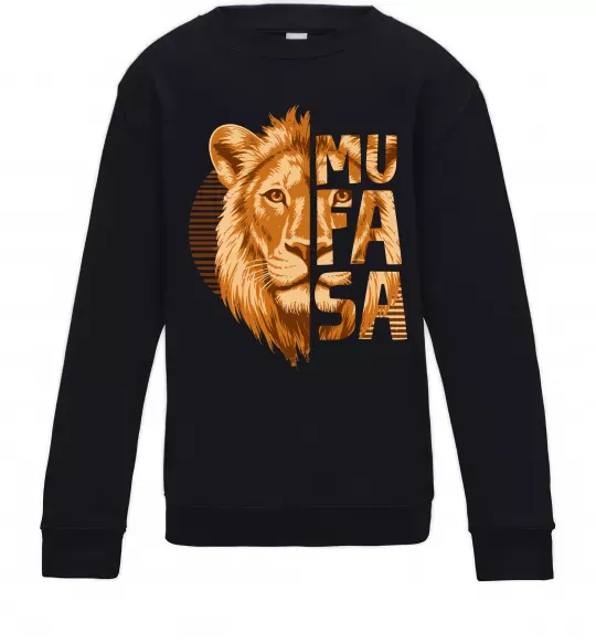 Детский Свитшот Lion King Mufasa Черный фото