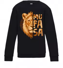 Детский Свитшот Lion King Mufasa Черный фото