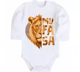 Детский боди Lion King Mufasa Белый фото