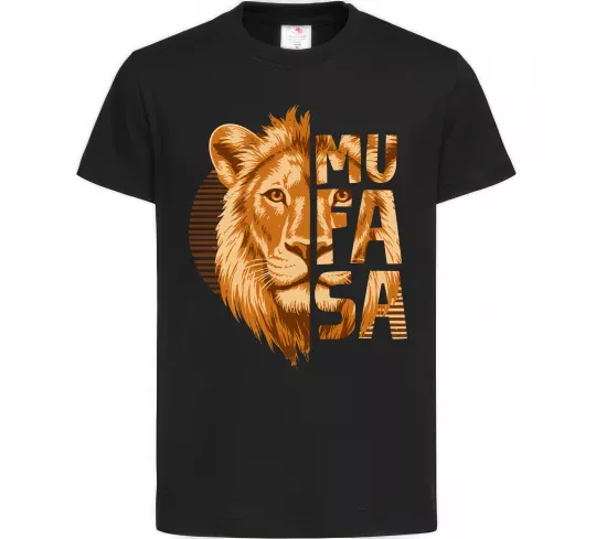 Дитяча футболка Lion King Mufasa Чорний фото