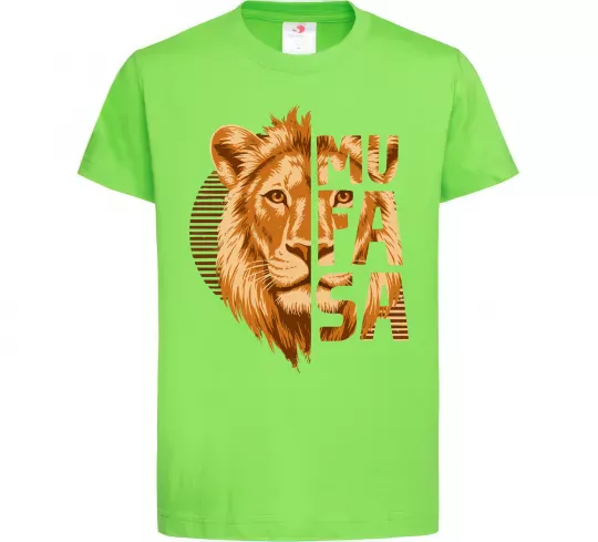 Дитяча футболка Lion King Mufasa Лаймовий фото