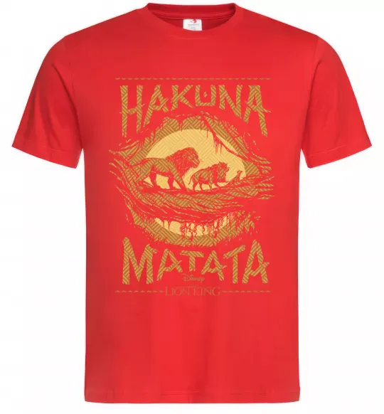 Мужская футболка Hakuna Matata The Lion King Красный фото