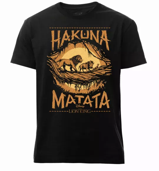 Мужская премиум футболка Hakuna Matata The Lion King Черный фото