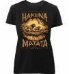 Женская премиум футболка Hakuna Matata The Lion King Черный фото
