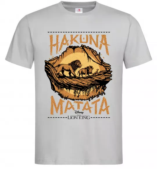 Мужская футболка Hakuna Matata The Lion King Серый фото