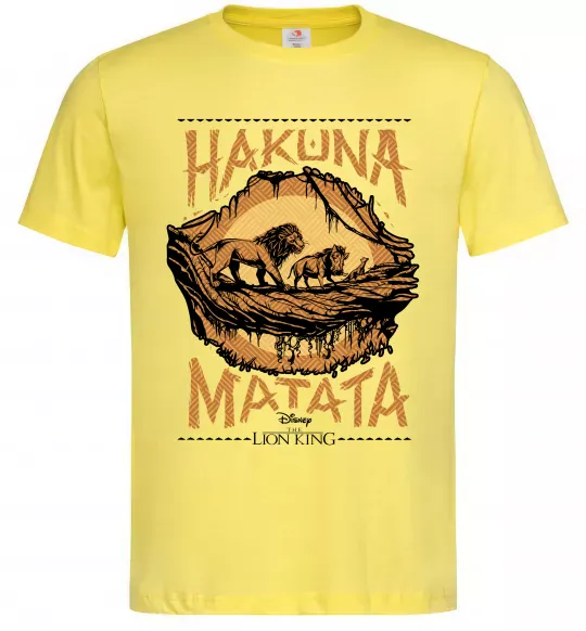 Мужская футболка Hakuna Matata The Lion King Лимонный фото