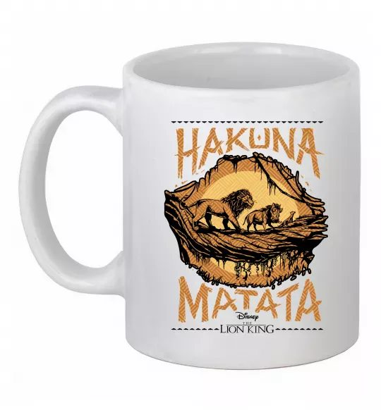 Чашка керамічна Hakuna Matata The Lion King Білий фото