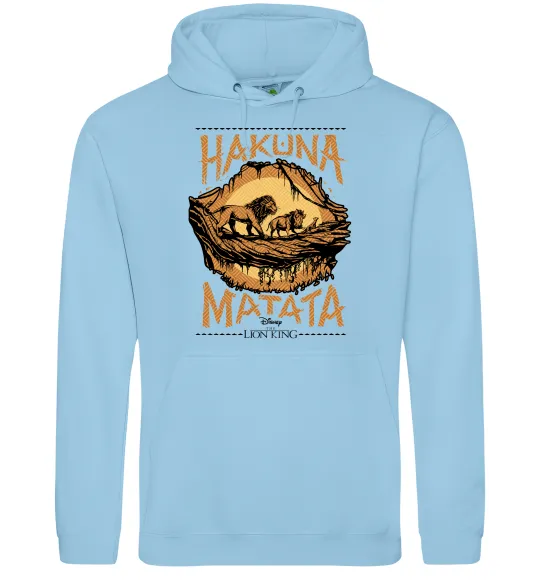 Чоловіча толстовка (худі) Hakuna Matata The Lion King Блакитний фото