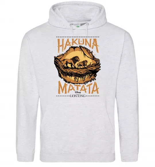 Жіноча толстовка (худі) Hakuna Matata The Lion King Сірий меланж фото
