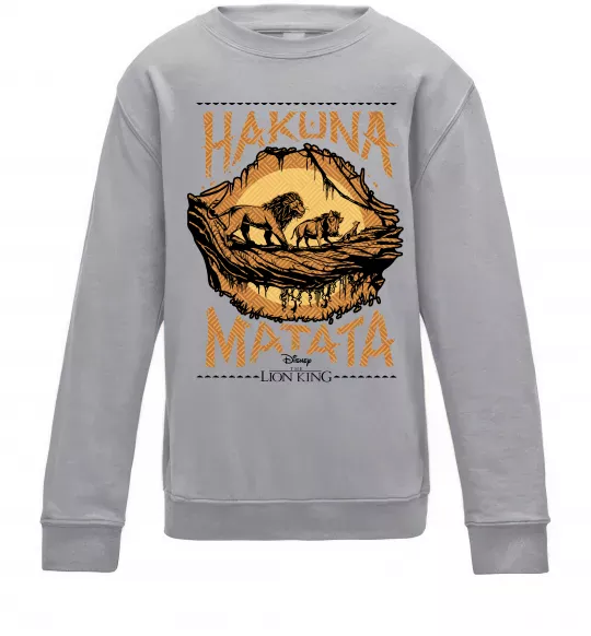 Детский Свитшот Hakuna Matata The Lion King Серый меланж фото
