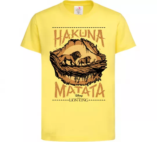 Детская футболка Hakuna Matata The Lion King Лимонный фото