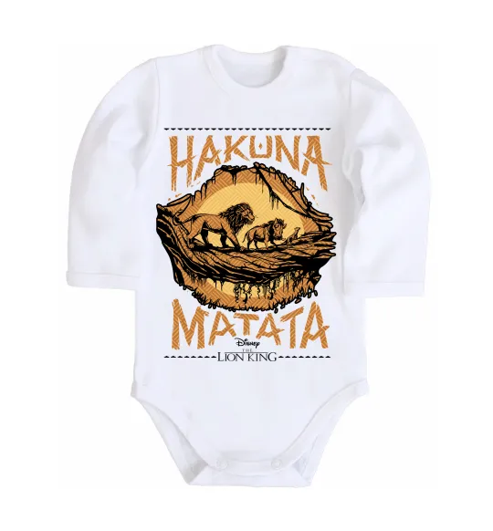 Дитячий бодік Hakuna Matata The Lion King Білий фото