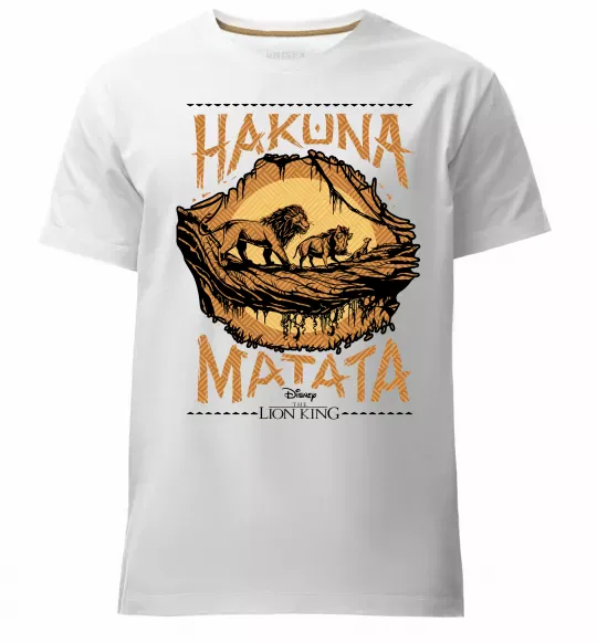 Мужская премиум футболка Hakuna Matata The Lion King Белый фото