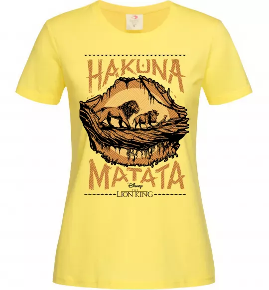 Женская футболка Hakuna Matata The Lion King Лимонный фото