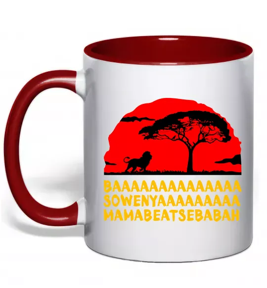 Чашка с цветной ручкой Ba Sowenyyyaa Красный фото