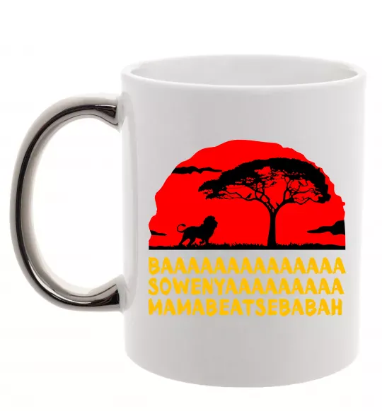 Чашка с цветной ручкой Ba Sowenyyyaa Серебро фото