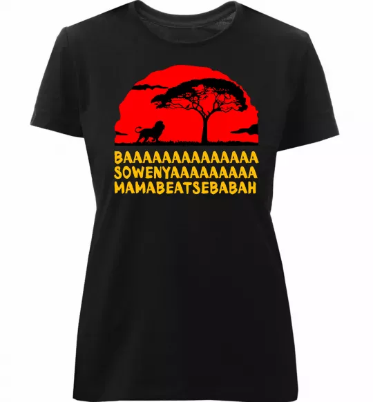 Женская премиум футболка Ba Sowenyyyaa Черный фото