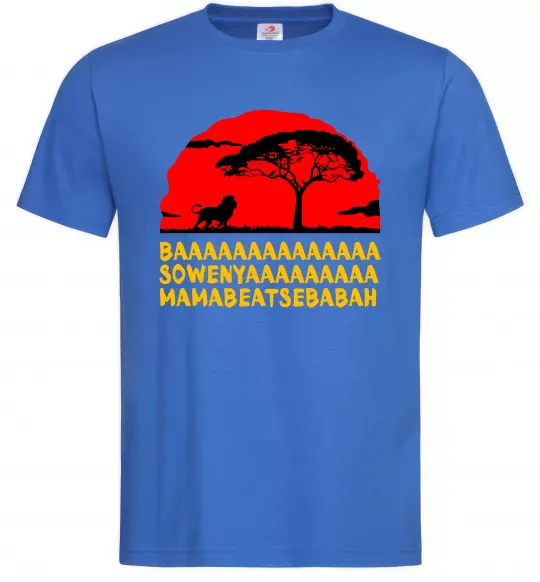 Мужская футболка Ba Sowenyyyaa Ярко-синий фото