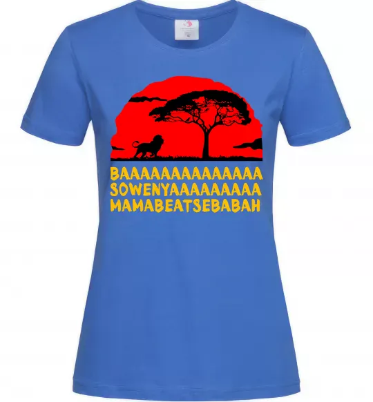 Женская футболка Ba Sowenyyyaa Ярко-синий фото
