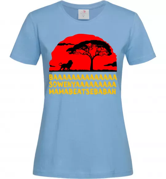 Женская футболка Ba Sowenyyyaa Голубой фото