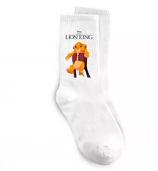 Шкарпетки Король Лев Сімба Білий фото