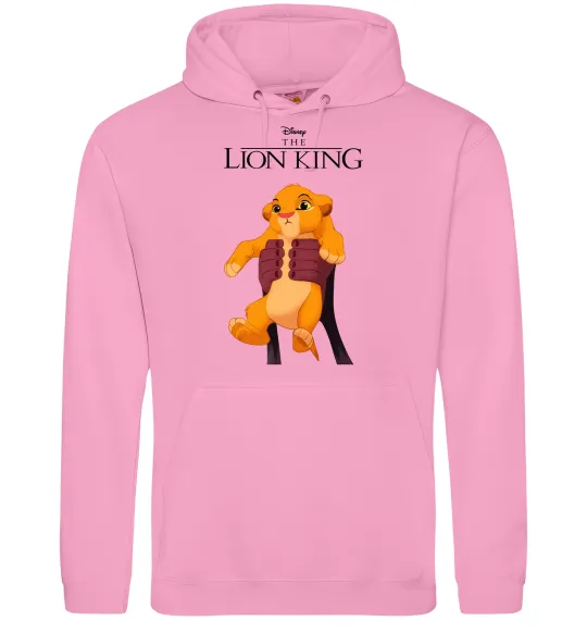 Мужская толстовка (худи) Король Лев Сімба Розовый фото