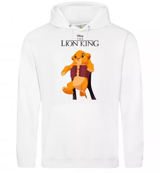 Мужская толстовка (худи) Король Лев Сімба Белый фото