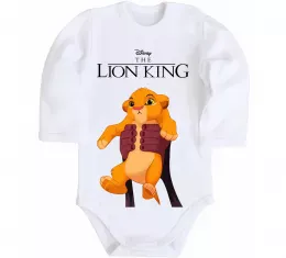 Детский боди Король Лев Сімба Белый фото