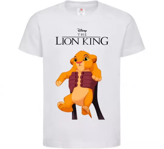 Детская футболка Король Лев Сімба Белый фото