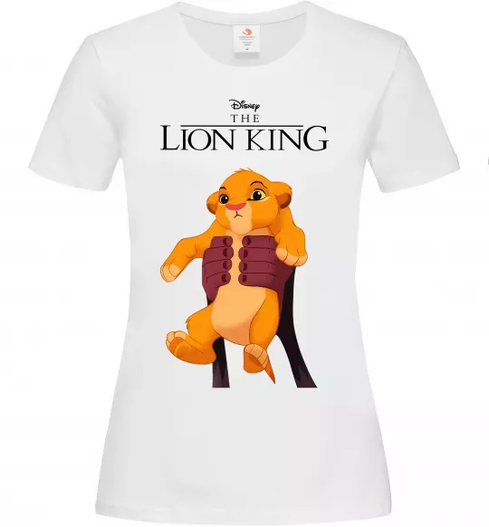 Жіноча футболка Король Лев Сімба Білий фото