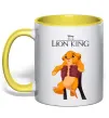 Чашка з кольоровою ручкою Король Лев Сімба Сонячно жовтий Чашка з кольоровою ручкою Король Лев Сімба Сонячно жовтий фото