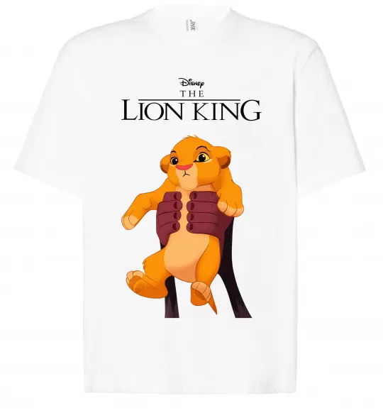 Футболка Оверсайз Король Лев Сімба Белый фото