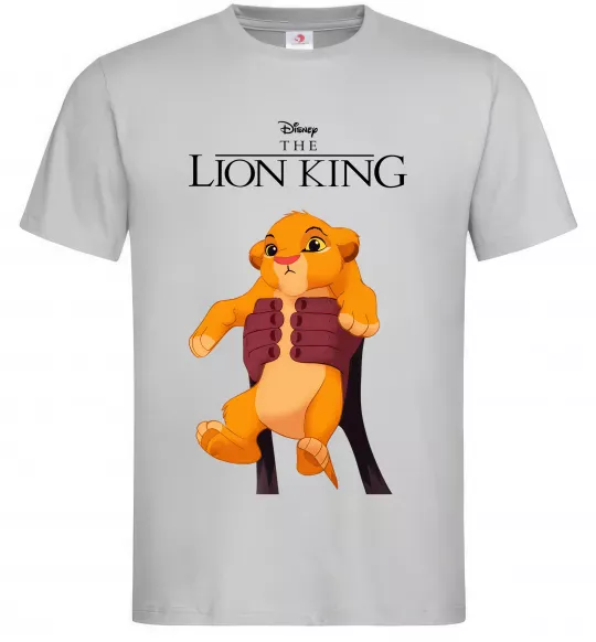 Чоловіча футболка Король Лев Сімба Сірий фото