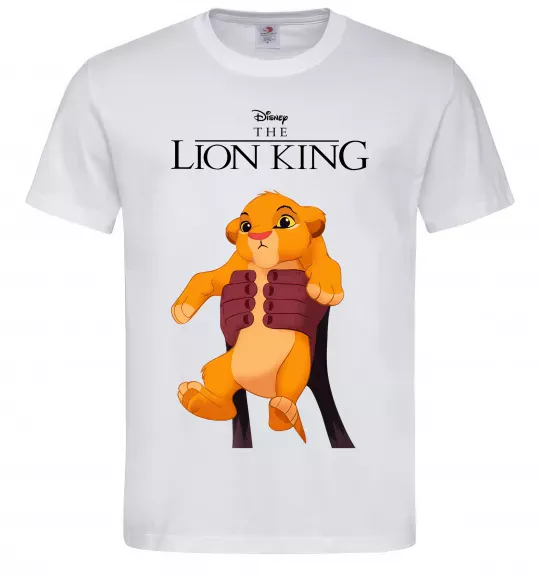 Чоловіча футболка Король Лев Сімба Білий фото