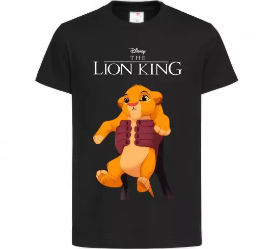 Детская футболка Король Лев Сімба Черный фото