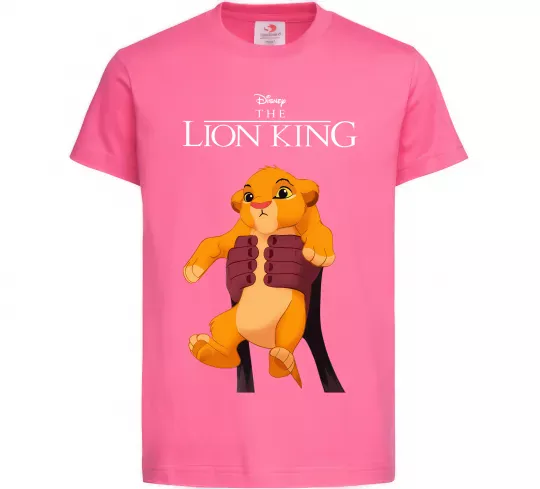 Детская футболка Король Лев Сімба Ярко-розовый фото