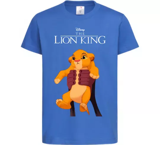 Детская футболка Король Лев Сімба Ярко-синий фото