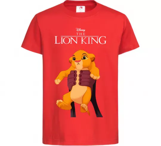 Детская футболка Король Лев Сімба Красный фото