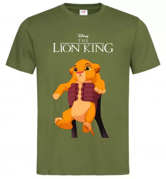 Чоловіча футболка Король Лев Сімба Оливковий фото